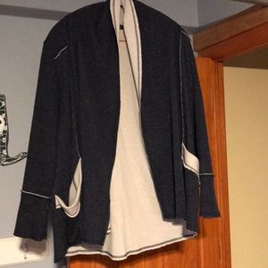 Open cardigan sweatshirt